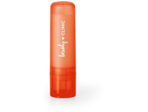 Protector labial en barra de colores naranja