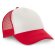 Gorra de rejilla con frontal blanco roja