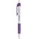 Bolígrafo con grip y clip en color morado