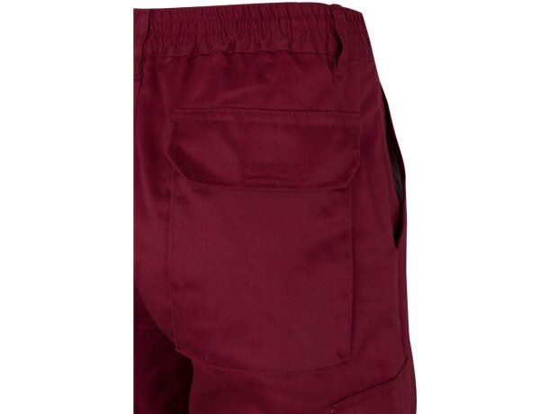 Pantalón multibolsillos bicolor poseidon con reflectantes Burdeos/Amarillo detalle 6