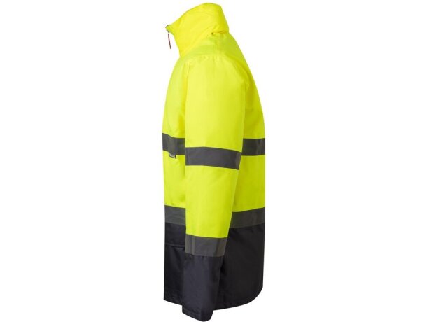 Parka bicolor themis large alta visibilidad reflectante Gris/Amarillo detalle 15