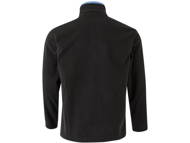 Chaqueta polar bicolor Geras con cinco bolsillos y cremallera Negro/Azul claro detalle 27