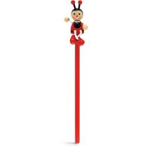 Lápiz para tampografía con muñeco de madera barato rojo Lápiz para tampografía con muñeco de madera barato rojo