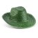 sombrero de paja vaquero de colores personalizado verde
