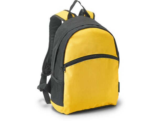 Mochila Kimi en varios colores con bolsillos de red laterales amarillo