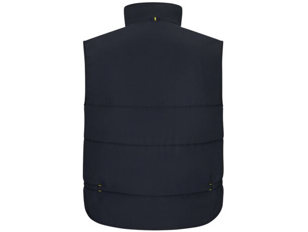 Chaleco acolchado bicolor multibolsillos unisex VL Nergal Azul marino/Amarillo detalle 64