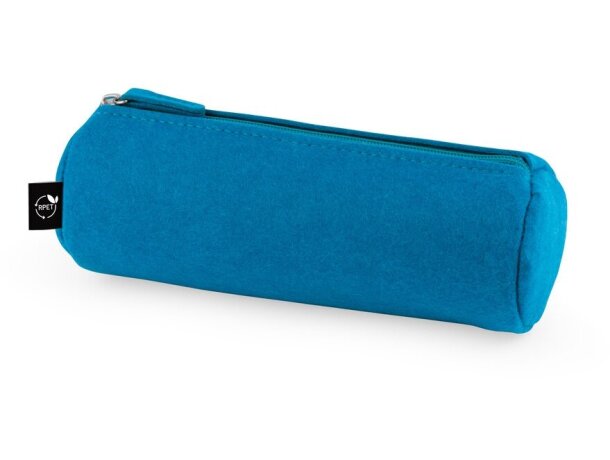 Estuche multiusos Nomad cilíndrico en fieltro reciclado rPET Azul claro detalle 6