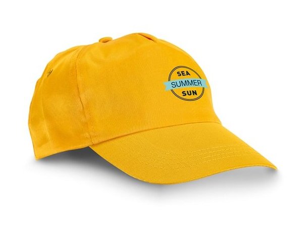 Gorra Campbel de poliester para hacer deporte amarillo