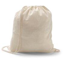 Mochila saco publicitaria algodón 103 g/m² natural cordón resistente