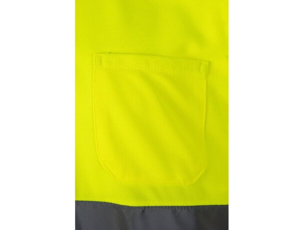 Polo alta visibilidad Cupid Large bicolor manga corta 4XL 5XL Gris/Amarillo detalle 29