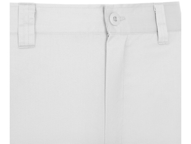 Pantalón de sarga multibolsillos Hermes con cintura elástica Blanco detalle 64