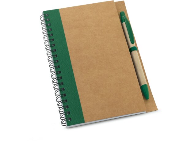 Bloc para notas en papel craft personalizada verde