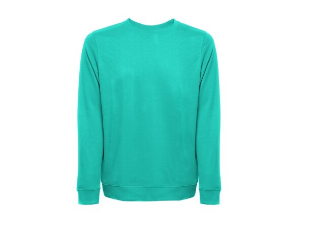 Sudadera unisex Colombo de algodón y poliéster, 240 g/m² Verde turquesa detalle 7