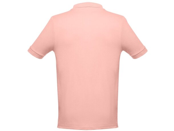 Polo Adam de algodón piqué cardado con cuello canalé Salmón detalle 15
