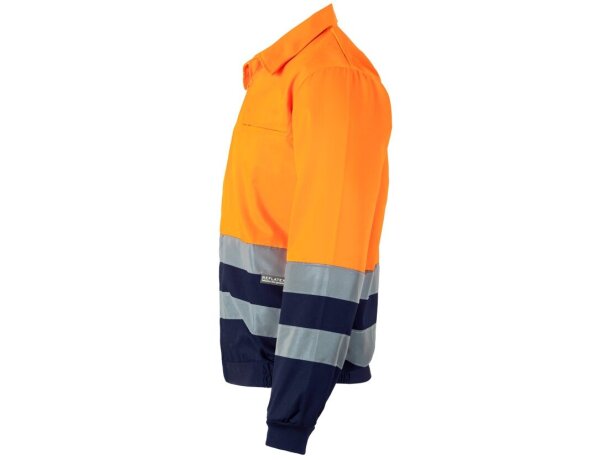 Chaqueta de sarga bicolor Neptune Large con alta visibilidad Azul marino/Naranja detalle 3