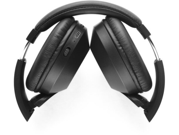 Auriculares inalámbricos Hendrix plegables de ABS reciclado Negro detalle 8