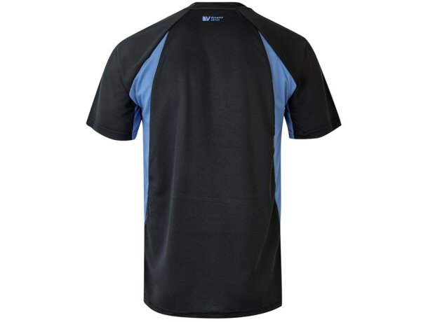 Camiseta técnica ojo de pájaro bicolor VL Slayer Negro/Azul claro detalle 17