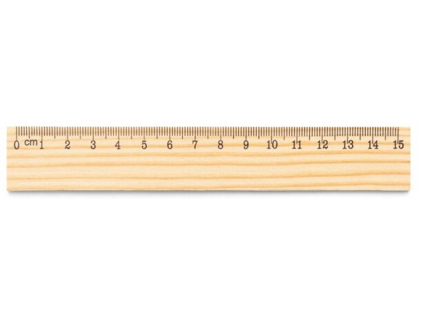 Regla de madera de pino wesley 15 con escala de 15 cm Natural claro detalle 3