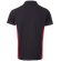 Polo piqué bicolor Supay manga corta con cuello en canalé Negro/Rojo detalle 12