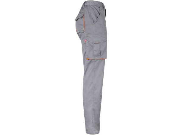 Pantalón de sarga multibolsillos bicolor VL Hypnos Gris/Naranja detalle 54