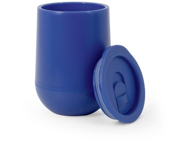 Vaso de viaje Adlington de PP con doble pared y aislante de aire Azul detalle 5