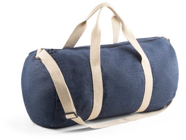 Bolsa deportiva personalizada Denim Bag en denim reciclado Azul detalle 6