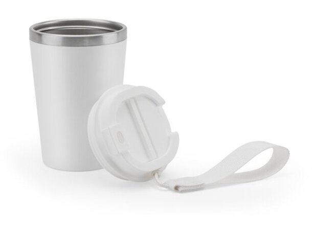 Vaso térmico Spitz de acero inoxidable reciclado con acabado mate Blanco detalle 11