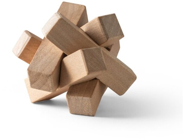 Puzzle Nivek de bambú en forma de estrella para niños detalle 1