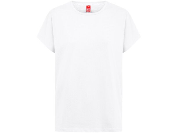 Camiseta Sofia regular blanca de algodón sostenible para mujer Blanco detalle 3