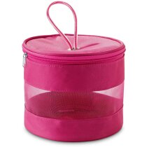 Neceser de red con cremallera y asa personalizado rosa Neceser de red con cremallera y asa personalizado rosa