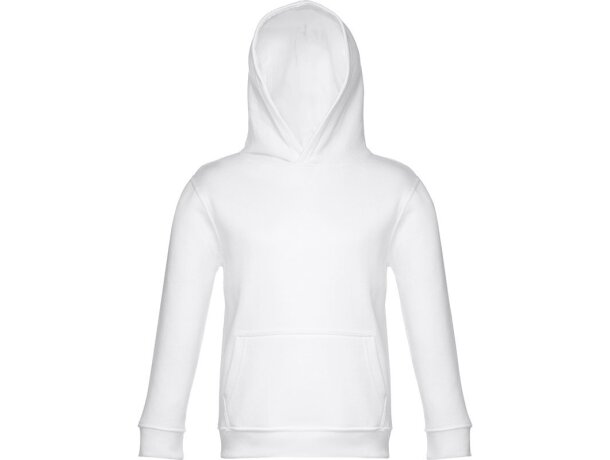Sudadera infantil con capucha phoenix kids en algodón y poliéster Blanco detalle 5
