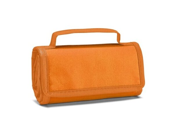 Bolsa térmica plegable con cierre de velcro naranja