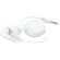 Auriculares Pinel con cable retráctil barato blanco