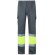 Pantalón de sarga bicolor VL Athena con bandas reflectantes Gris/Amarillo