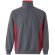 Sudadera de rizo bicolor Svarog cuello alto media cremallera Gris/Rojo