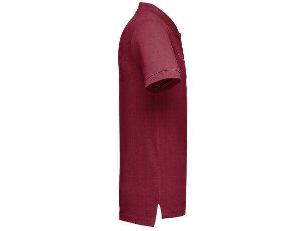Polo Adam de algodón piqué cardado con cuello canalé Burdeos detalle 54