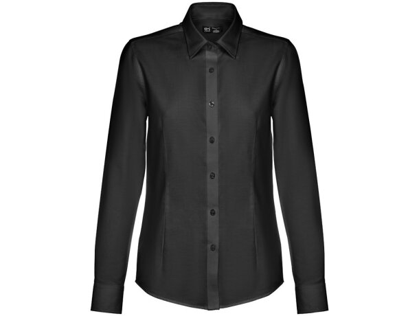 Camisa Thc Tokyo Women oxford para mujer Negro detalle 12