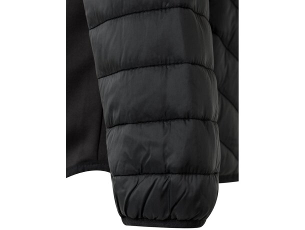 Chaqueta acolchada raijin con tejido elástico en contraste Negro detalle 19