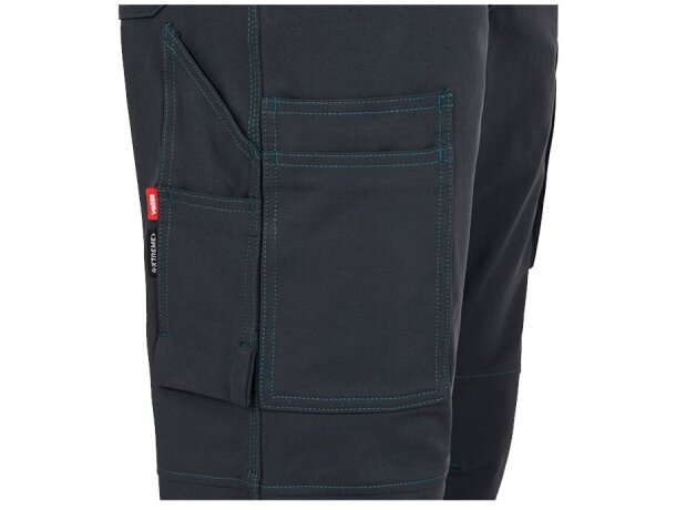 Pantalones nymphs de sarga elastica multiestiramiento 8 bolsillos Gris oscuro detalle 35
