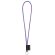 Set lanyard nautic long con anilla de 32 mm en poliamida Rosa hexachrome/Azul claro