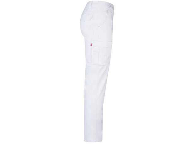 Pantalón lugh multibolsillos elástico con bolsillos de fuelle Blanco detalle 35