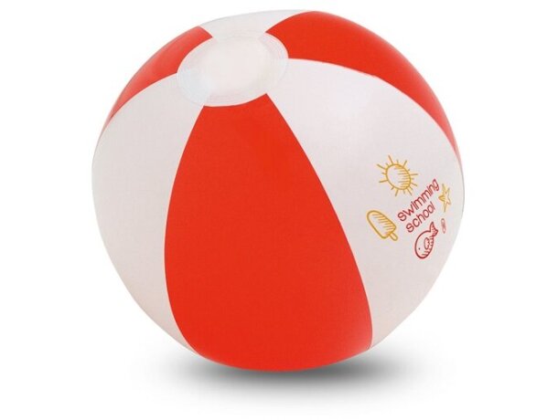 Balón hinchable para playa y piscina rojo