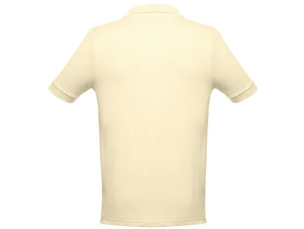 Polo Adam de algodón piqué cardado con cuello canalé Amarillo pastel detalle 18