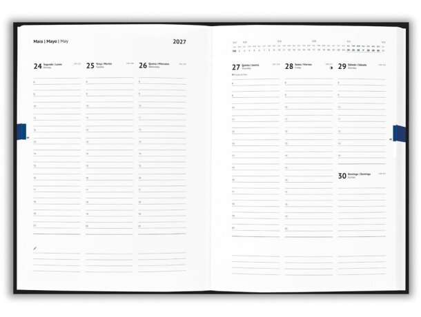 Agenda b5 waters en pu al agua con papel fsc certificado detalle 3