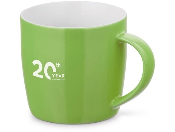 Taza de ceramica para café de 370 ml verde claro