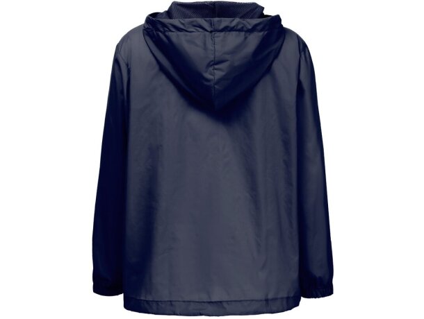 Cortavientos infantil THC Dubliners Kids con capucha impermeable Azul marino detalle 6