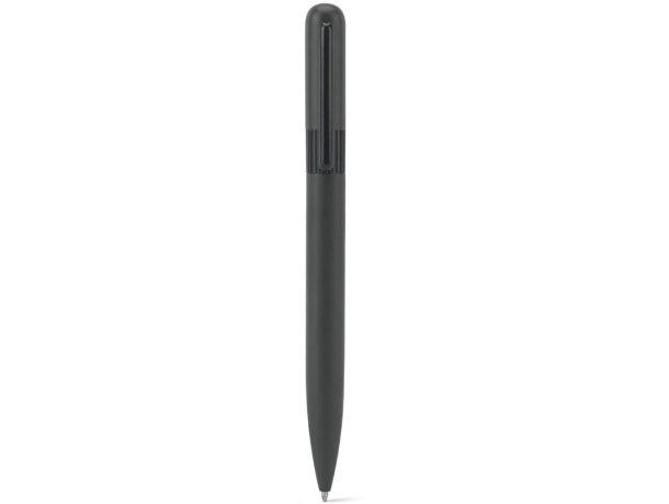 Bolígrafo elsie round metal reciclado 60% con clip metálico Gun metal detalle 4