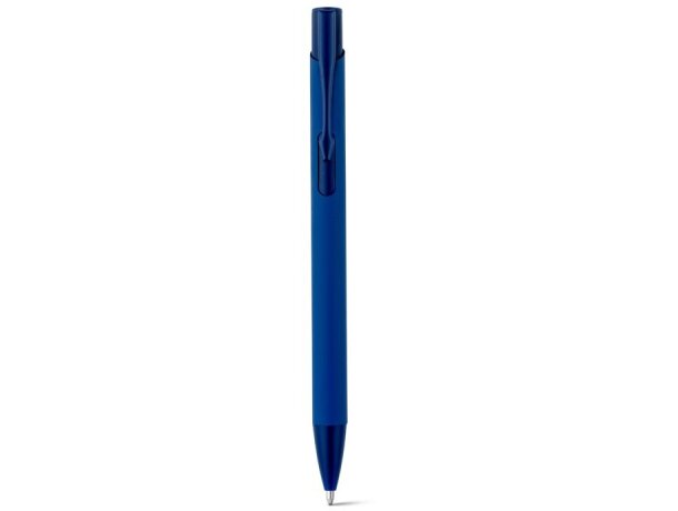 Bolígrafo Clint de aluminio reciclado con acabado de goma Azul detalle 17
