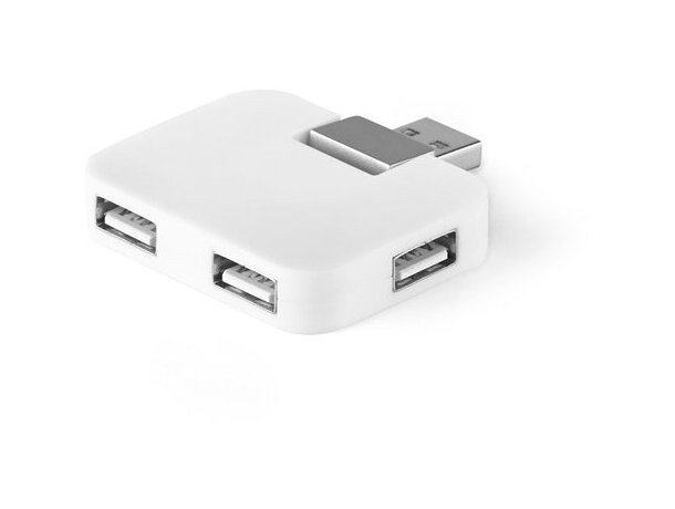 Hub con cuatro puertos blanco