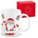 Mug de cerámica publicitario Avoriaz 350ml multicolor estampado navideño
